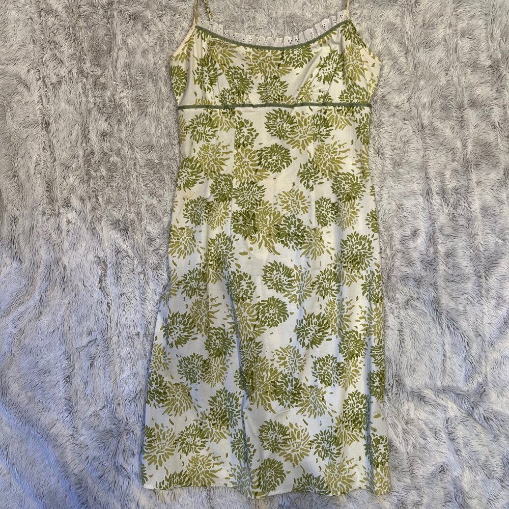 Charlotte Russe Sundress, Green Flowers, Size Small